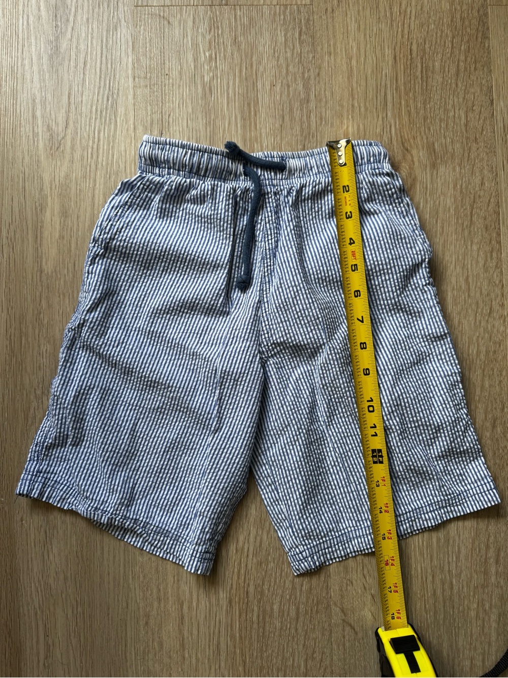 Tumbleweed Seersucker Striped Blue White Shorts Kids Boys Size 5 Summer Vacation